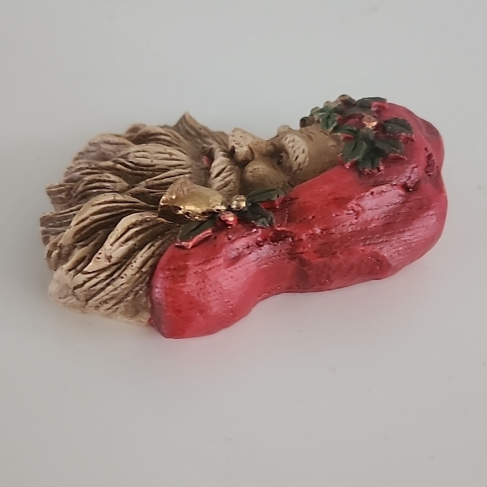 Vintage Victorian Christmas Santa Claus Face Head Tree Ornament - Picture 4 of 5